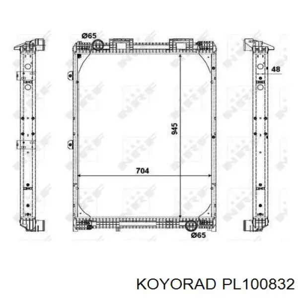 Купить PL100832 Koyorad Радиатор водяной