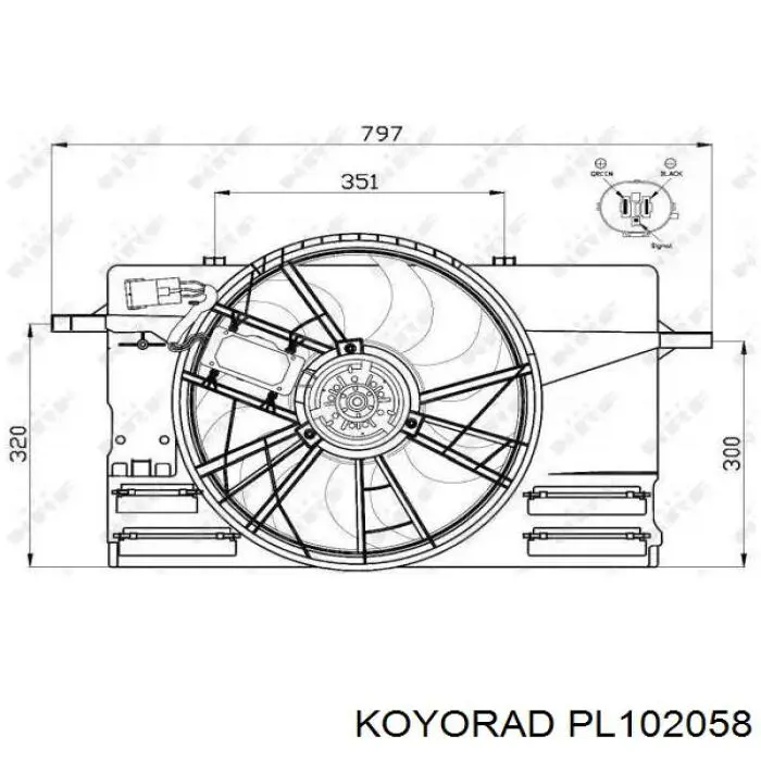 Радиатор охлаждения двигателя Koyorad PL102058 цена, от 138.84 USD