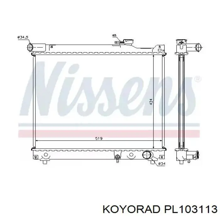 PL103113 Koyorad Радиатор основной