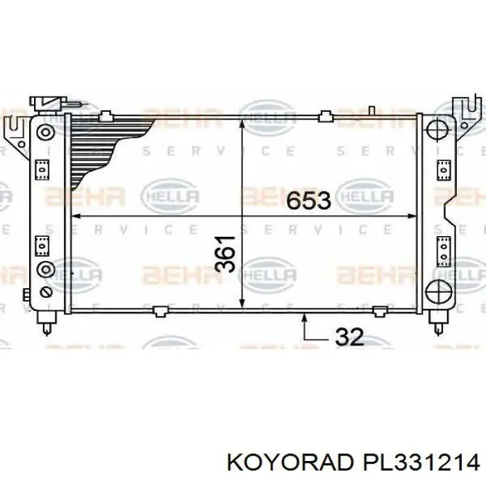 Купить PL331214 Koyorad Радиатор водяной