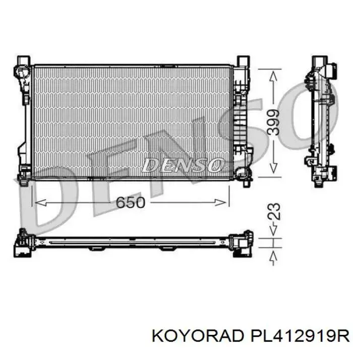 Купить PL412919R Koyorad Радиатор водяной