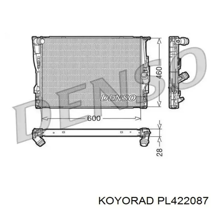 Купить PL422087 Koyorad Радиатор водяной