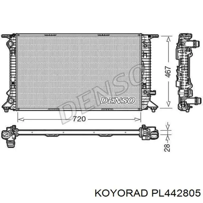 Радиатор PL442805 Koyorad