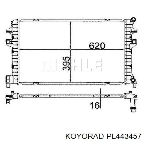 PL443457 Koyorad Радиатор охлаждения, дополнительный