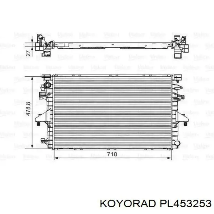 Радиатор охлаждения двигателя Koyorad PL453253 цена, от 176.40 USD