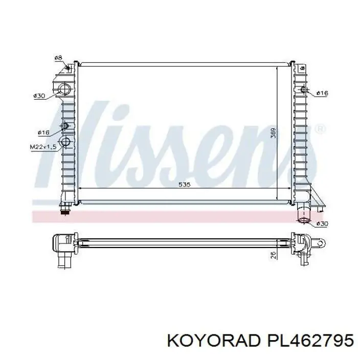 Радиатор PL462795 Koyorad