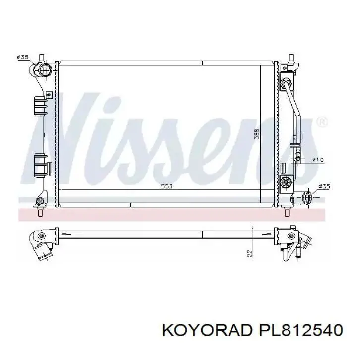 PL812540 Koyorad Радиатор основной