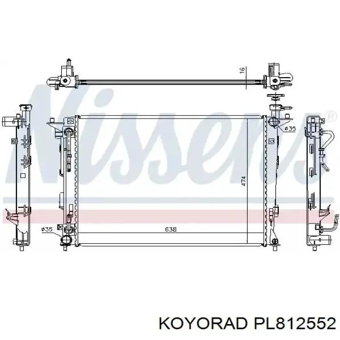 Радиатор PL812552 Koyorad
