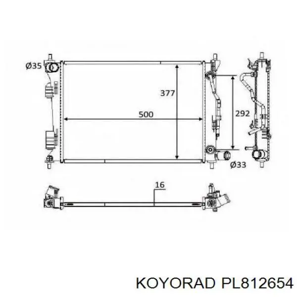 Радиатор PL812654 Koyorad