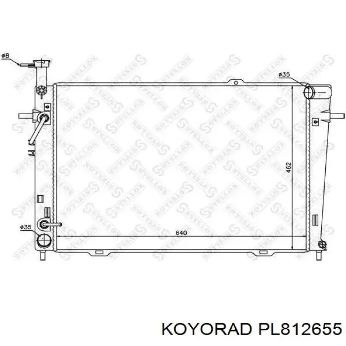 Радиатор охлаждения двигателя Koyorad PL812655 цена, от 94.90 USD