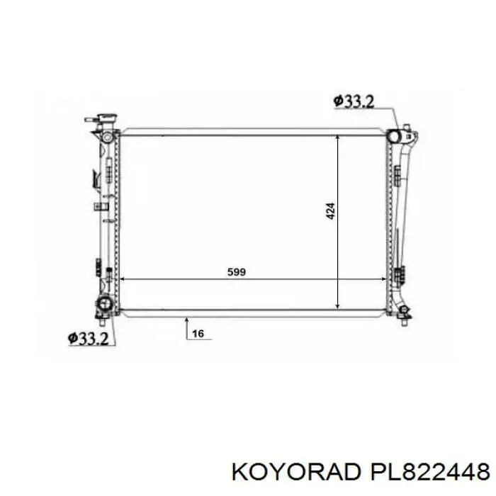 Купить PL822448 Koyorad Радиатор водяной