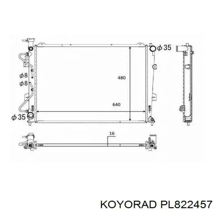 PL822457 Koyorad Радиатор основной
