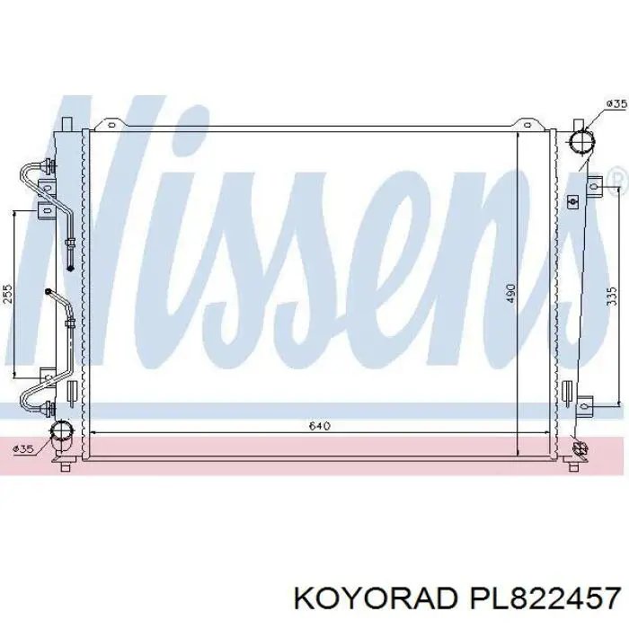 Радиатор охлаждения двигателя Koyorad PL822457 цена, от 149.87 USD