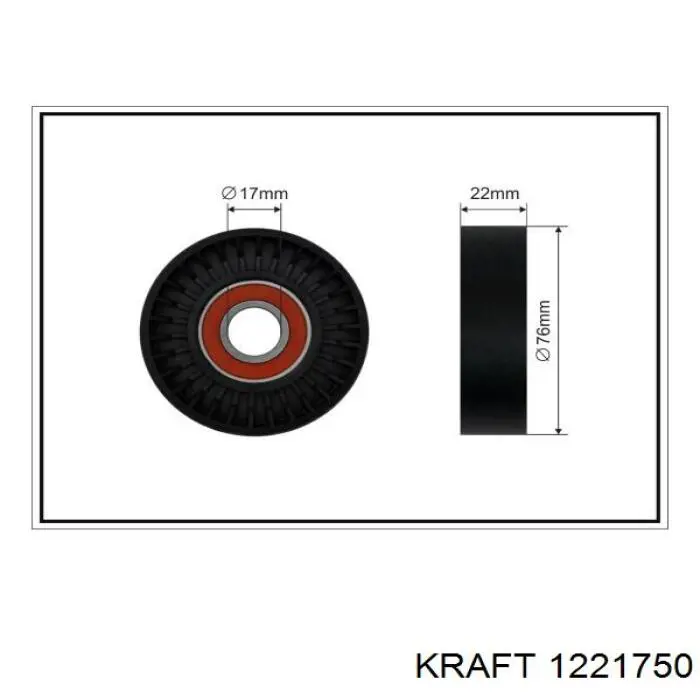 Роликовий модуль натяжителя ремня Kraft 1221750 цена, от 39.91 USD