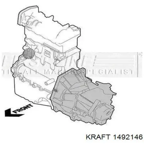 Правая подушка двигателя 1492146 Kraft