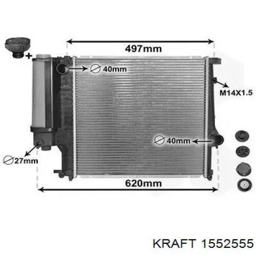 1552555 Kraft радиатор