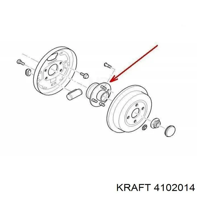 Ступица заднего колеса Ford 1057809