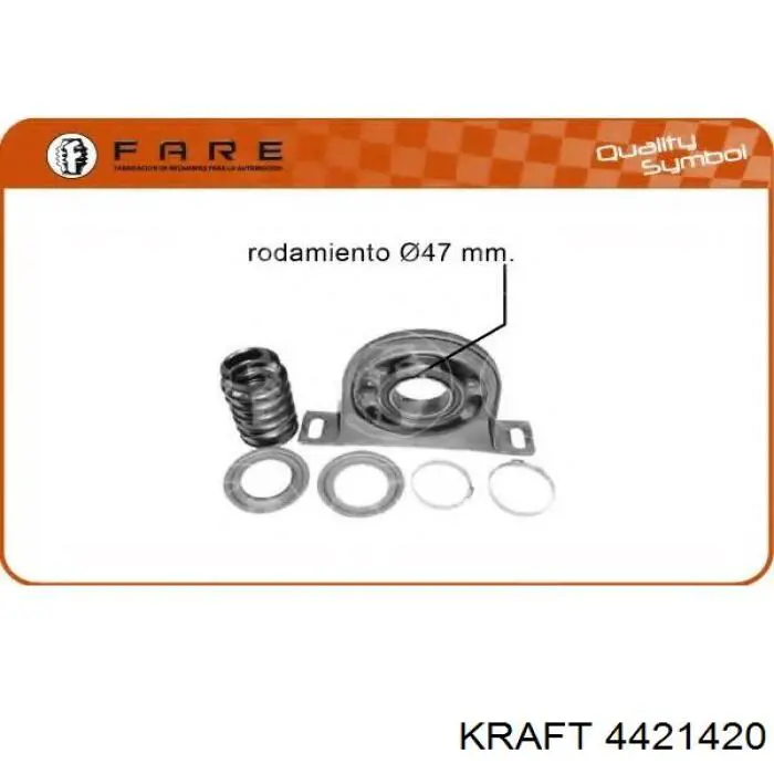 Купить 4421420 Kraft Опорный подшипник карданного вала