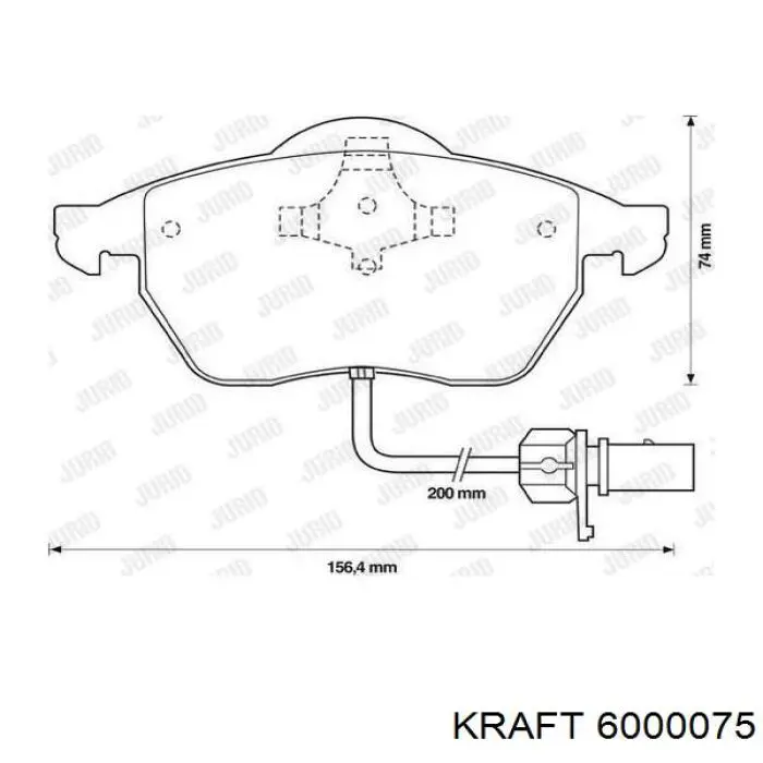 Купить 6000075 Kraft Колодки тормозные