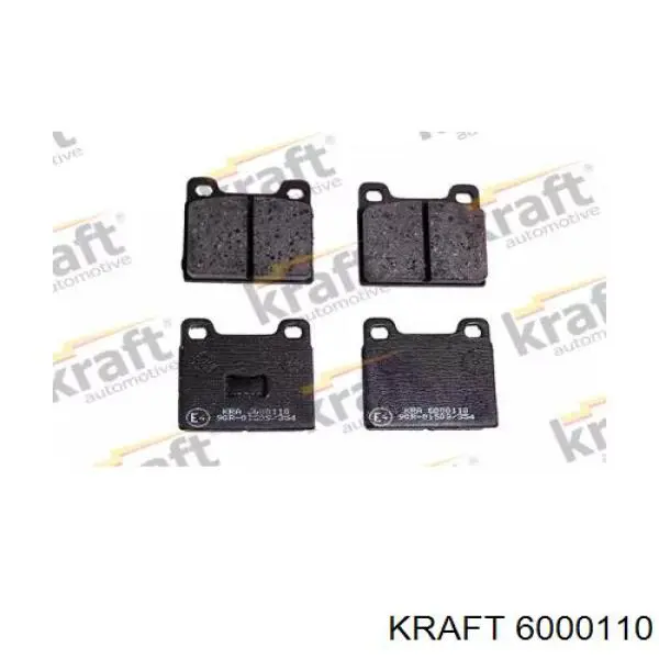 6000110 Kraft колодки тормозные передние дисковые