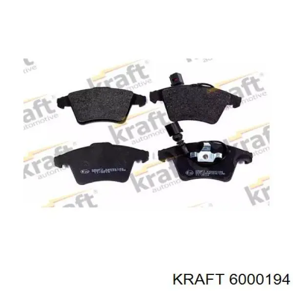 Колодки тормозные передние дисковые KRAFT 6000194