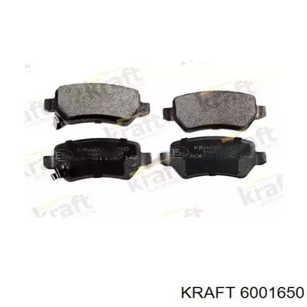 6001650 Kraft колодки тормозные задние дисковые