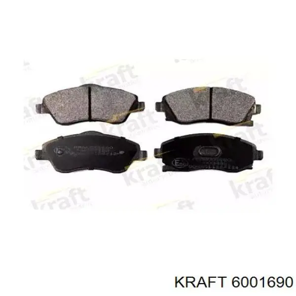 Колодки тормозные передние дисковые KRAFT 6001690