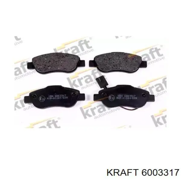 6003317 Kraft колодки тормозные передние дисковые