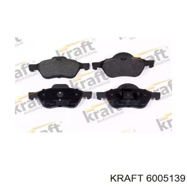 6005139 Kraft колодки тормозные передние дисковые