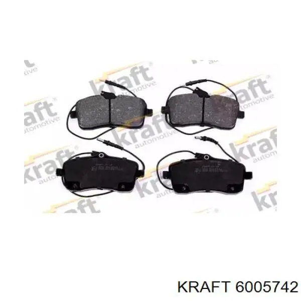 Колодки тормозные передние дисковые KRAFT 6005742