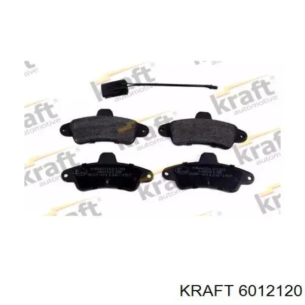 6012120 Kraft колодки тормозные задние дисковые