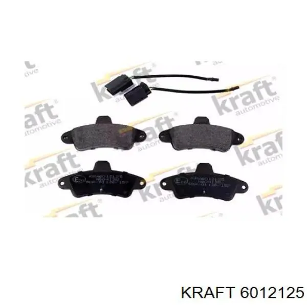 6012125 Kraft колодки тормозные задние дисковые