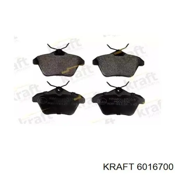 6016700 Kraft колодки тормозные задние дисковые