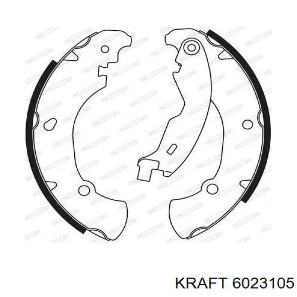 Задние барабанные колодки 6023105 Kraft