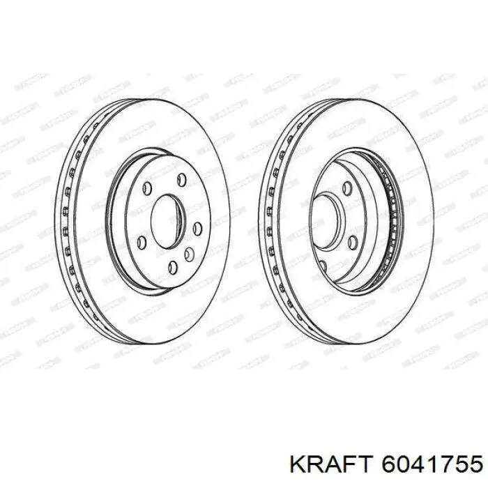Тормоз дисковый передний Kraft 6041755 цена, от 40.55 USD