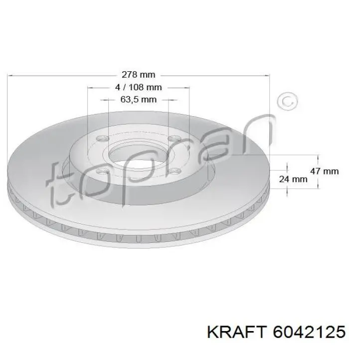 Передний тормозной диск Ford 6676462