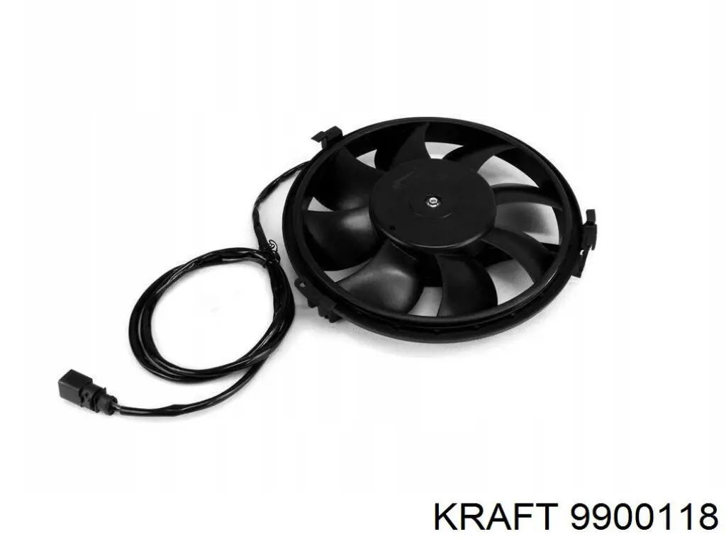 Электровентилятор охлаждения в сборе (мотор+крыльчатка) KRAFT 9900118