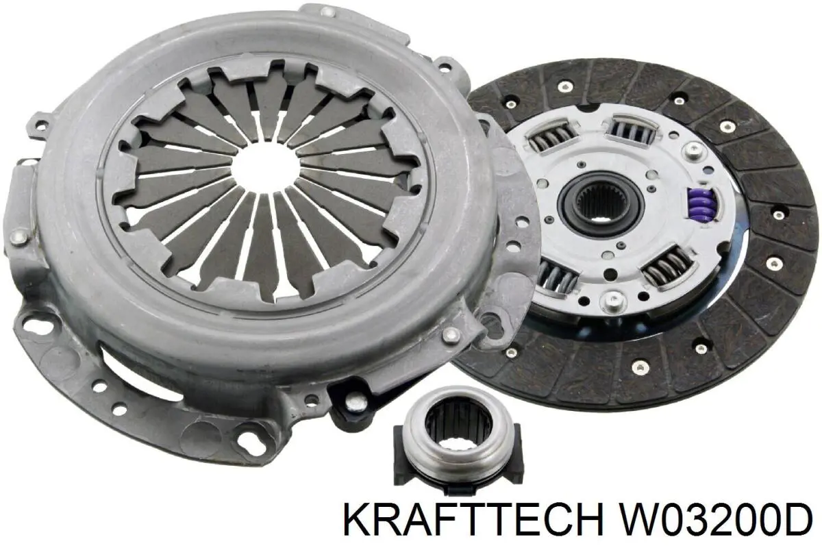 Комплект сцепления (3 части) Krafttech W03200D цена, от 91.55 USD