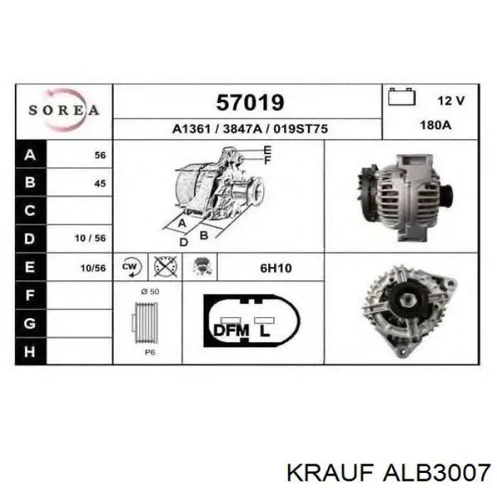 Alternador ALB3007 Krauf