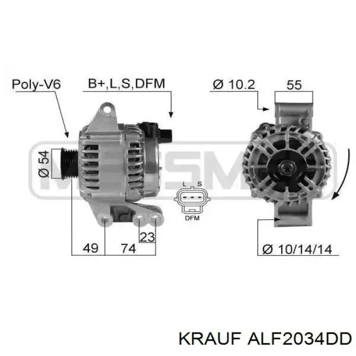 Генератор ALF2034DD Krauf