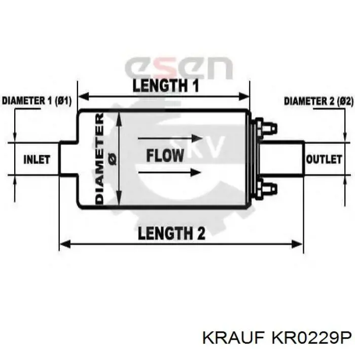 KR0229P Krauf топливный насос электрический погружной