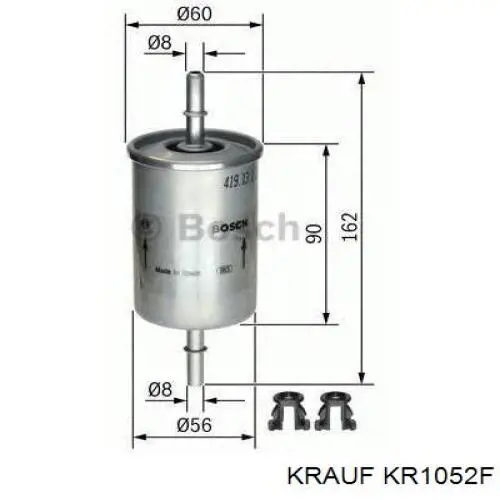 KR1052F Krauf Фильтр-сетка бензонасоса