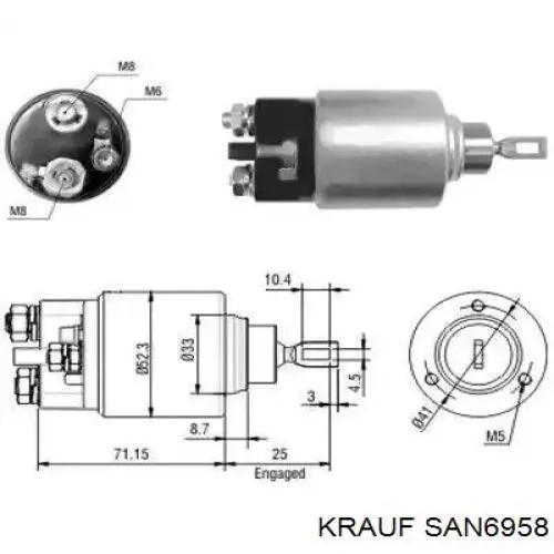 SAN6958 Krauf induzido (rotor do motor de arranco)