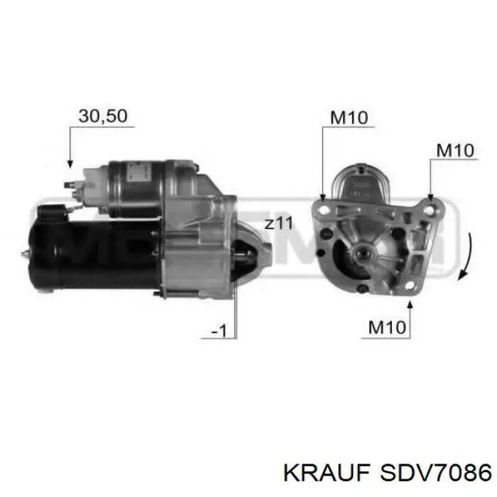 SDV7086 Krauf модуль зажигания (коммутатор)