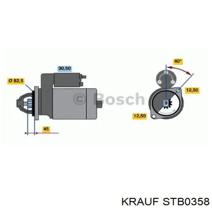 STB0358 Krauf стартер