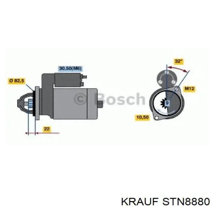 Motor de arranque STN8880 Krauf