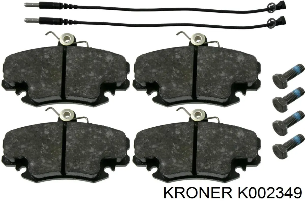 K002349 Kroner колодки тормозные передние дисковые