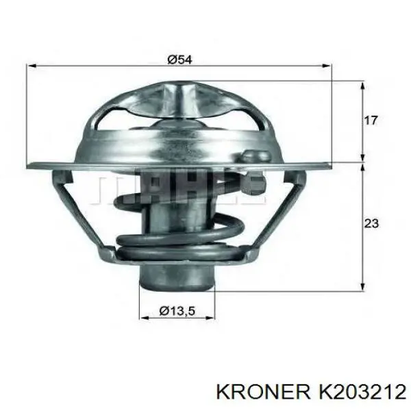 K203212 Kroner термостат