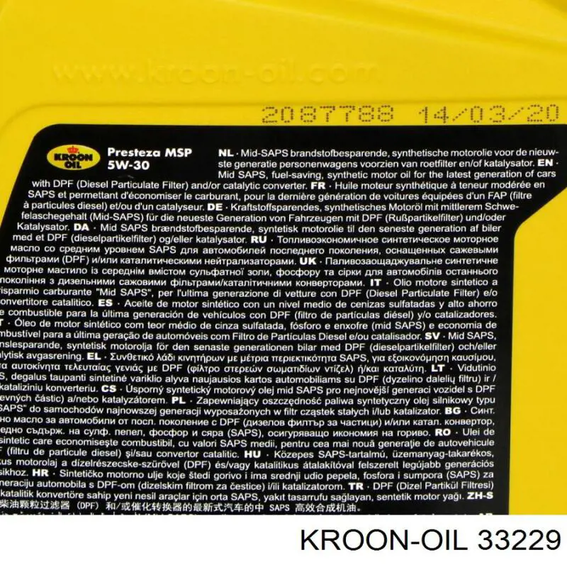 Óleo para motor Kroon OIL 33229 preço, a partir de 63,65 USD