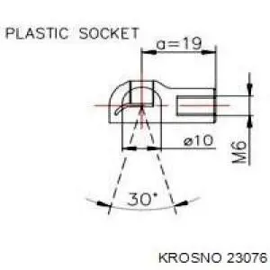 23076 Krosno Амортизатор крышки багажника